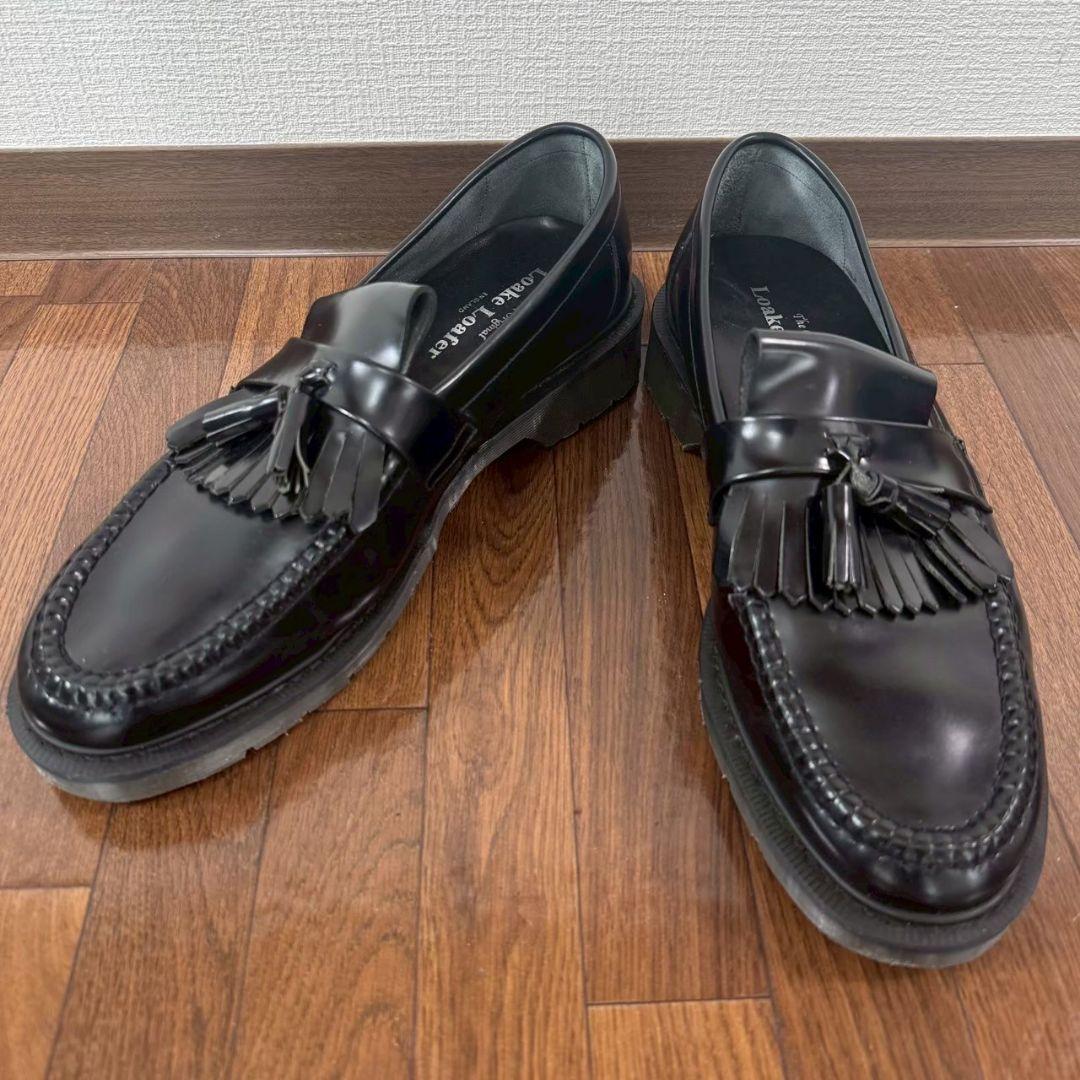 美品 Loake タッセルローファー 黒 キルト ブラック ローク
