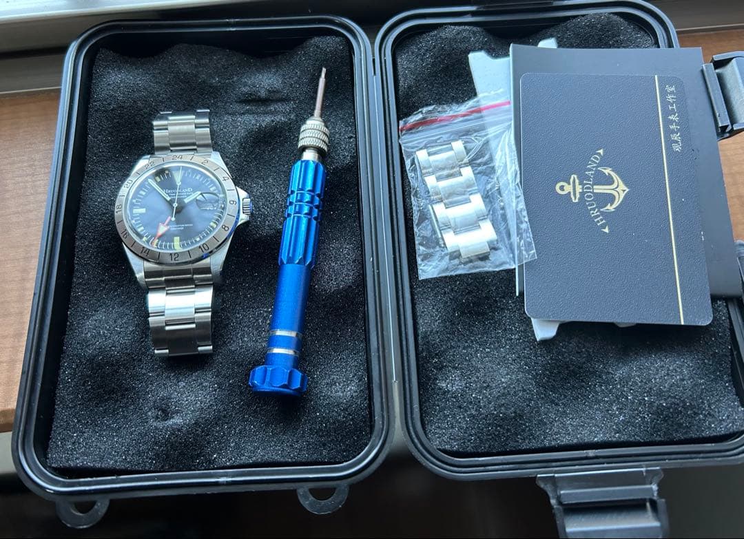 Hruodland メンズ自動腕時計 39mm GMT 機械式 20Bar 防水