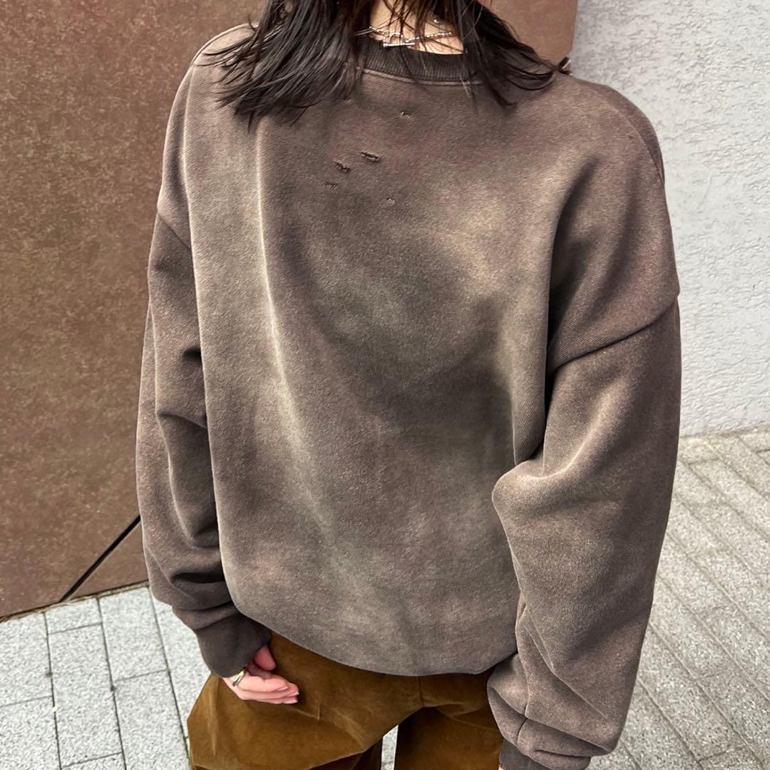 LAYAS/レイヤーズ　ダメージフウスウェット　ブラウン