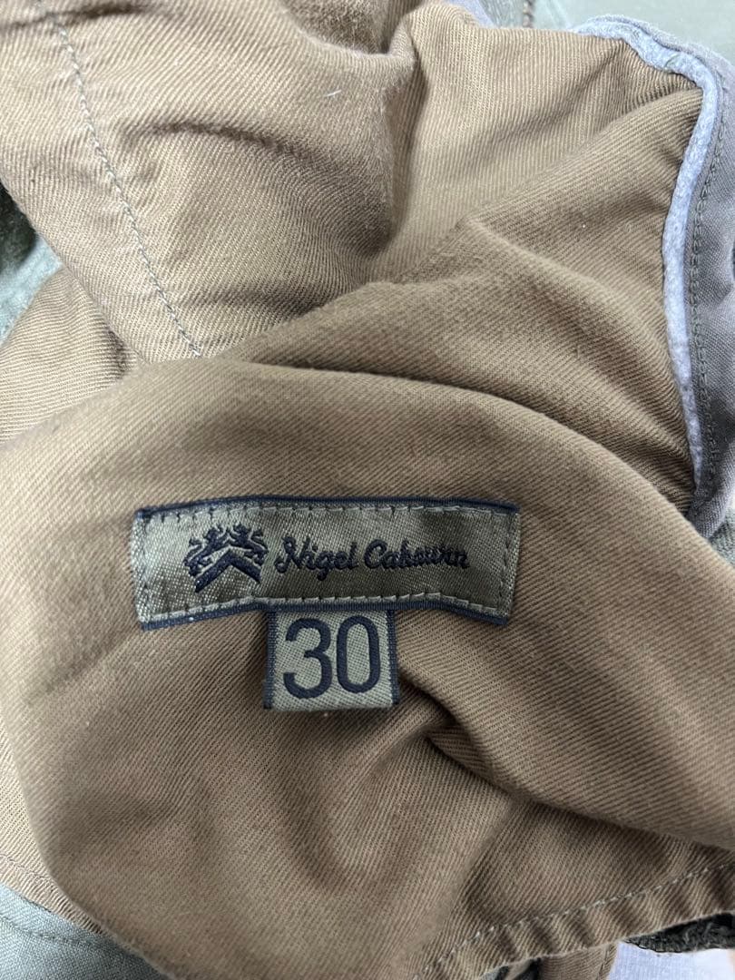 ナイジェル・ケーボン カーゴパンツ カーキ サイズ30