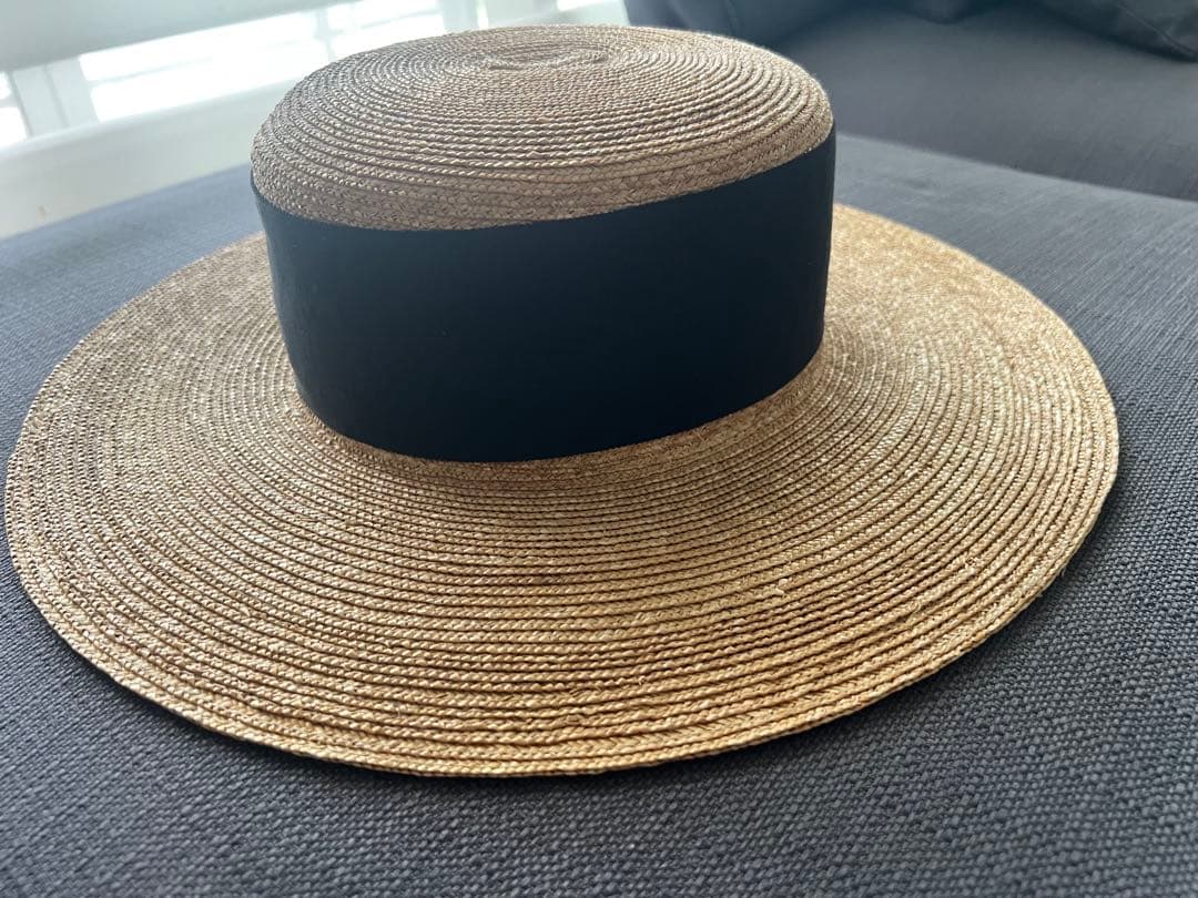 wicagrocery 麦わら帽子 ウィカグロサリー 太リボン