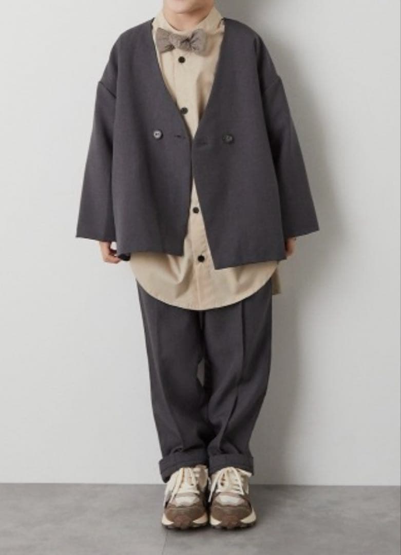 さー 様リジェール ノーカラージャケット スーツ セットアップ セット140