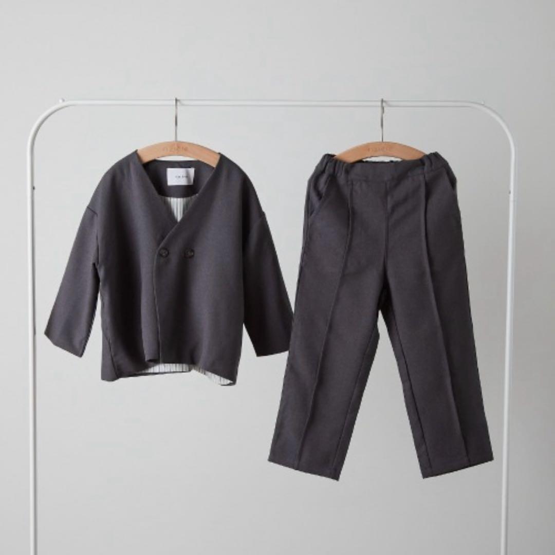 さー 様リジェール ノーカラージャケット スーツ セットアップ セット140