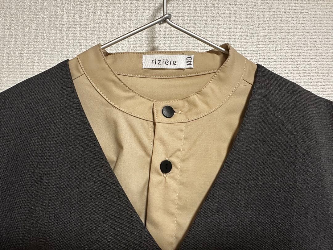 さー 様リジェール ノーカラージャケット スーツ セットアップ セット140