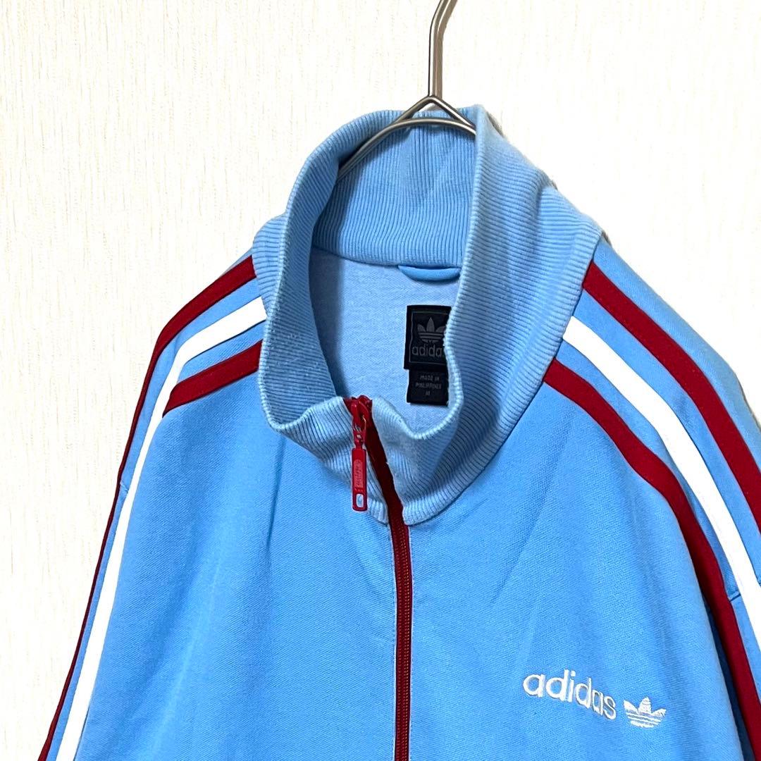 【松村北斗着用‼️】超レア adidas ロングトラックジャケット O 水色 古着