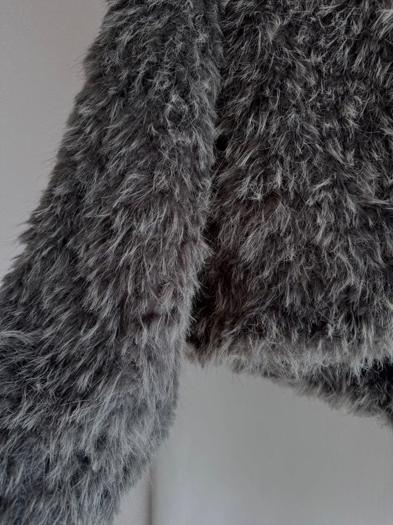 knuth marf shaggy collar coat グレー