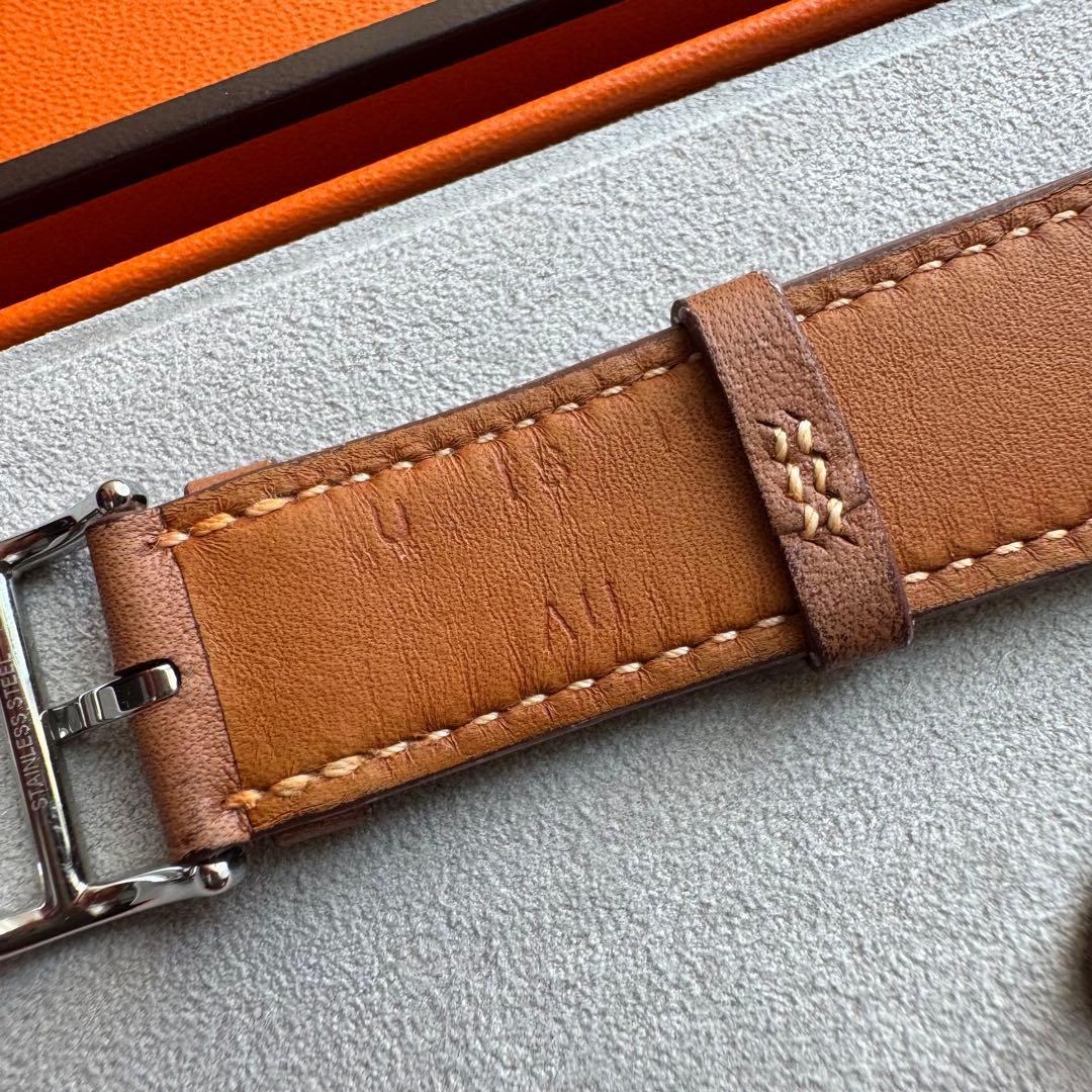 2784 人気品　Apple Watch エルメス　ゴールド　レザーバンド