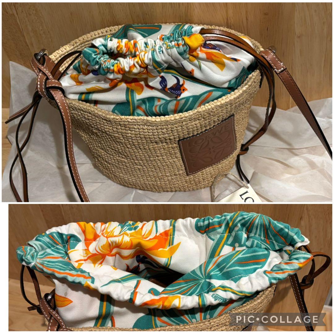 かごバッグ ドローストリングポシェット バスケット ロエベ ショルダーバッグ