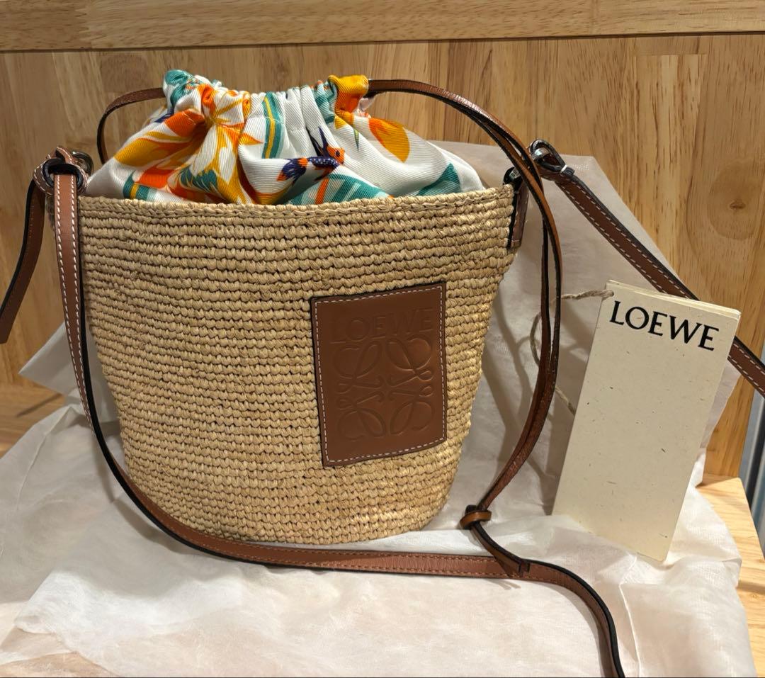 かごバッグ ドローストリングポシェット バスケット ロエベ ショルダーバッグ