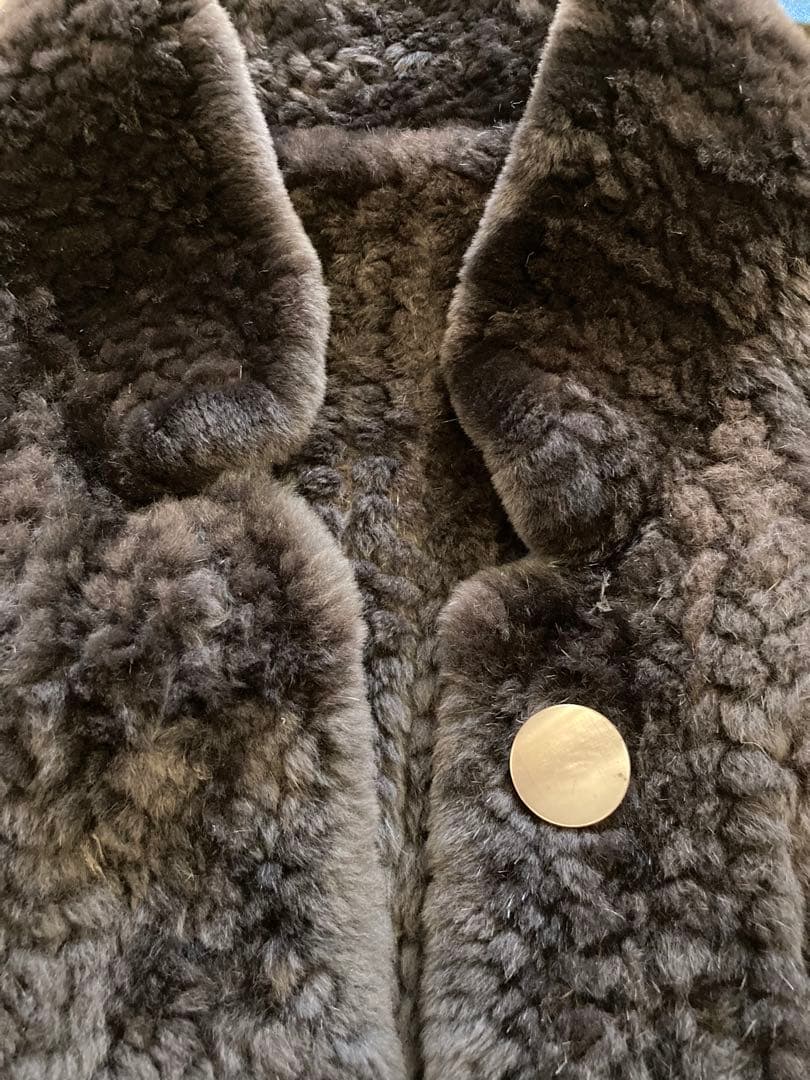 美品 ムーンバット ヌートリア　毛皮 ベスト　ジレ　ダークブラウン