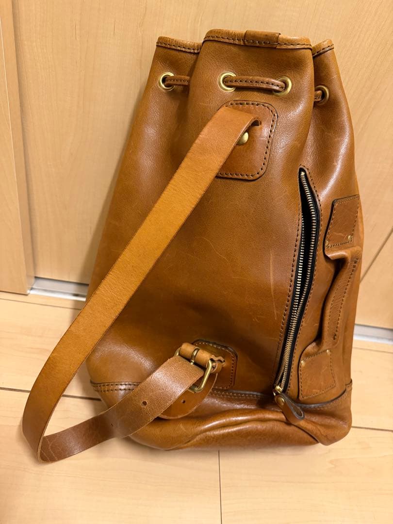 ヘルツ　ソフトレザーのボンサック　グリーン