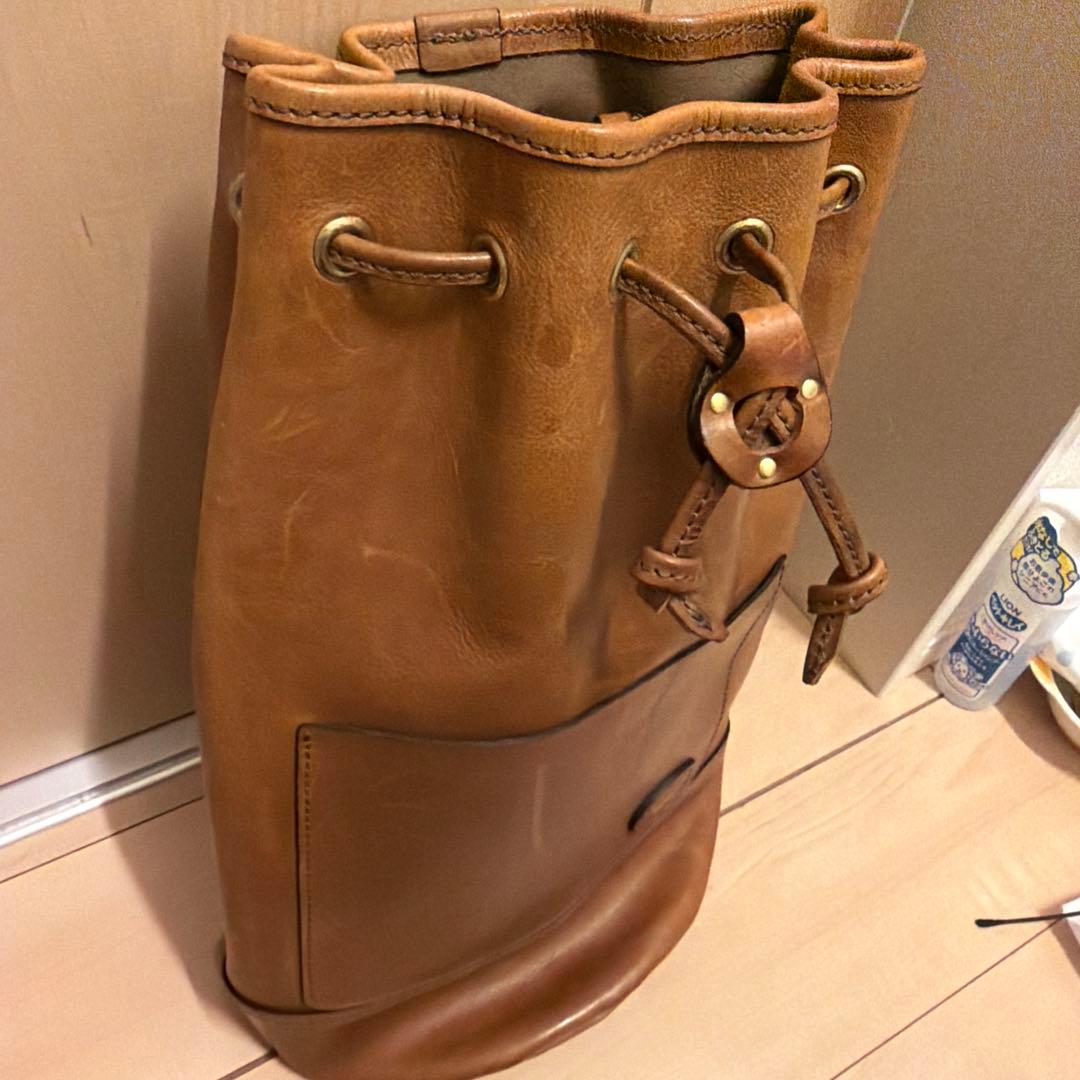 ヘルツ　ソフトレザーのボンサック　グリーン