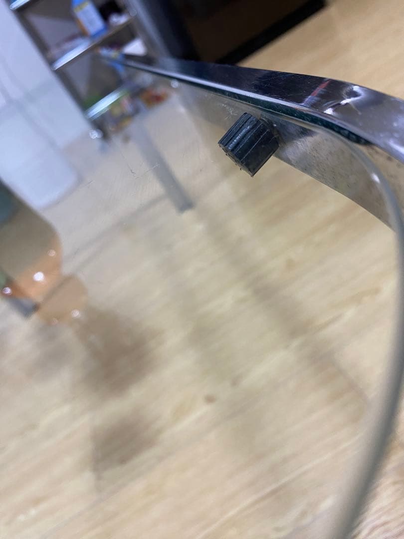 最終　スペースエイジ　ガラステーブル　メタル　モダン　ポストモダン　ヴィンテージ