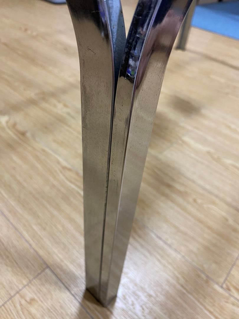 最終　スペースエイジ　ガラステーブル　メタル　モダン　ポストモダン　ヴィンテージ