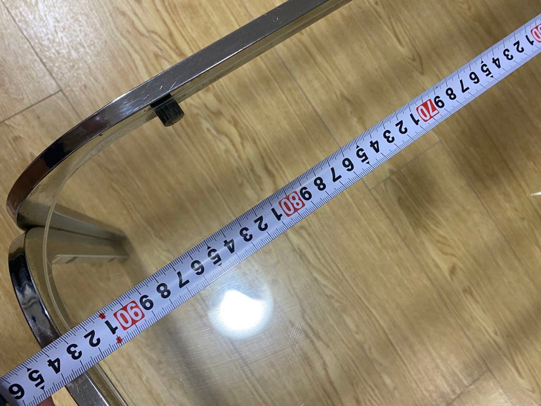 最終　スペースエイジ　ガラステーブル　メタル　モダン　ポストモダン　ヴィンテージ