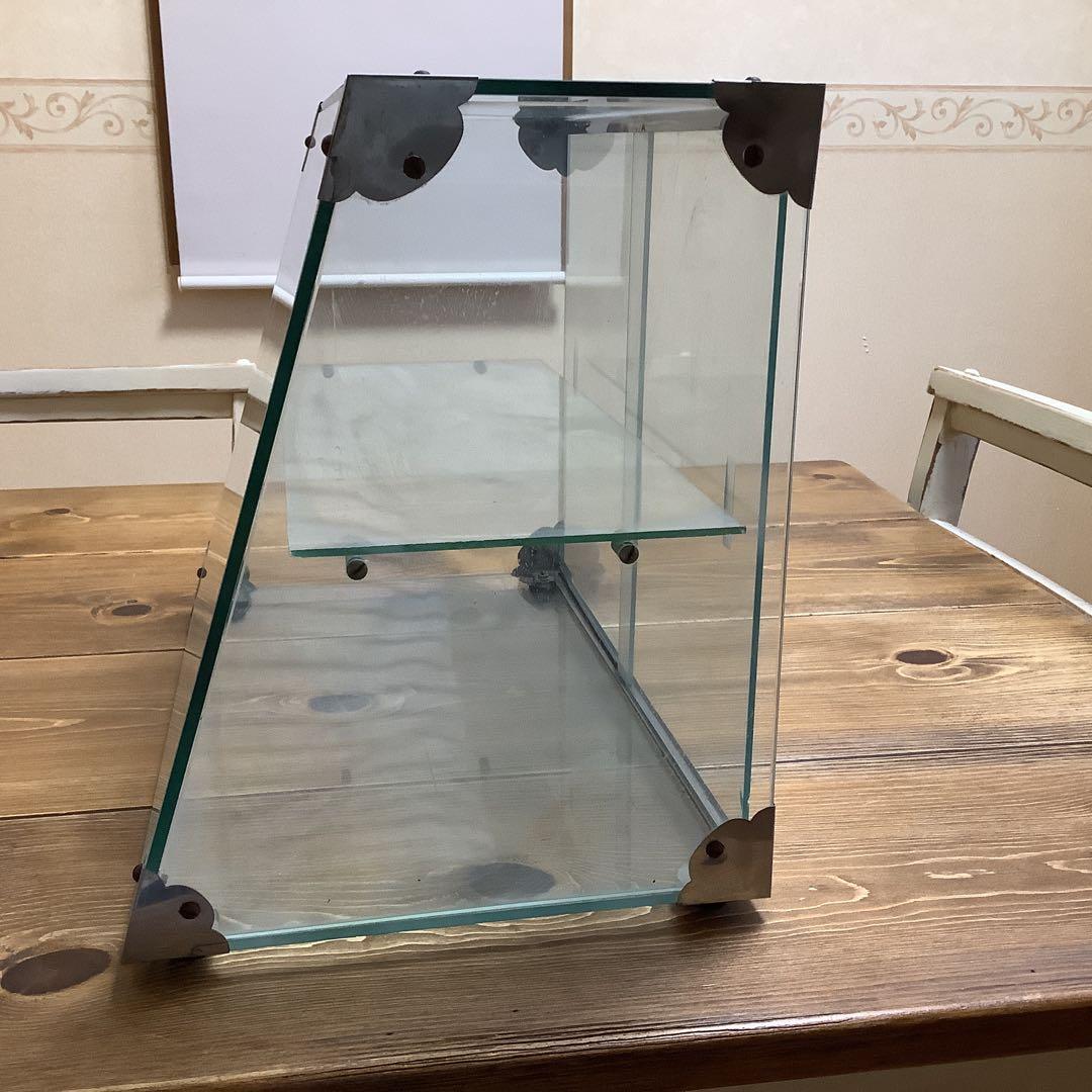 昭和レトロ　アンティーク　ガラスケース　ショーケース　飾り棚　ディスプレイ