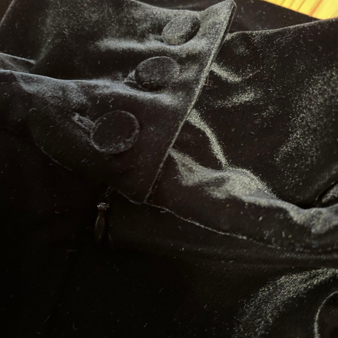 TOKUKO VOL 黒ベルベット風タートルネックチュニック