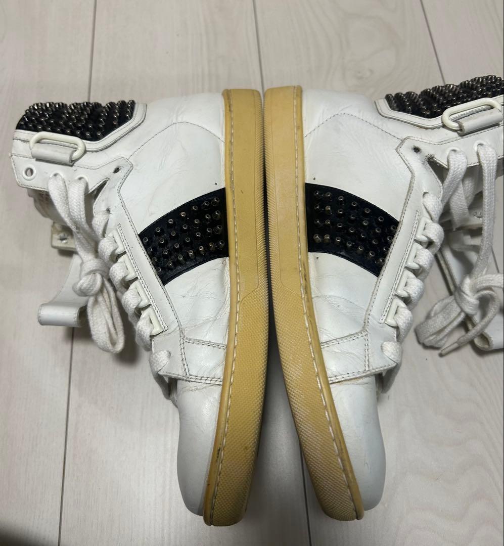 SAINT LAURENT スタッズ ホワイトスニーカー（41）