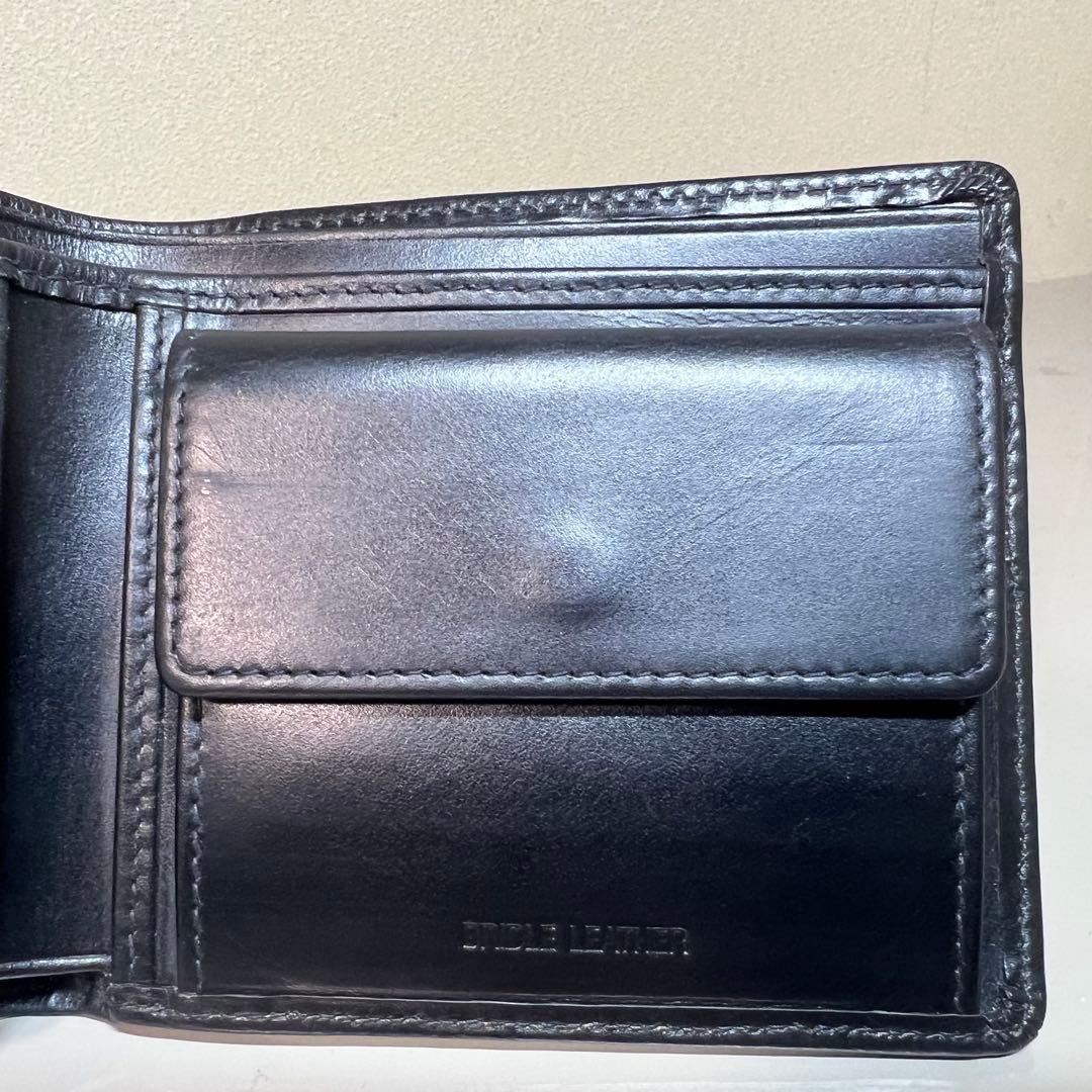 【数回使用程度】ホワイトハウスコックス 二つ折り財布 S7532 ブラック 箱付