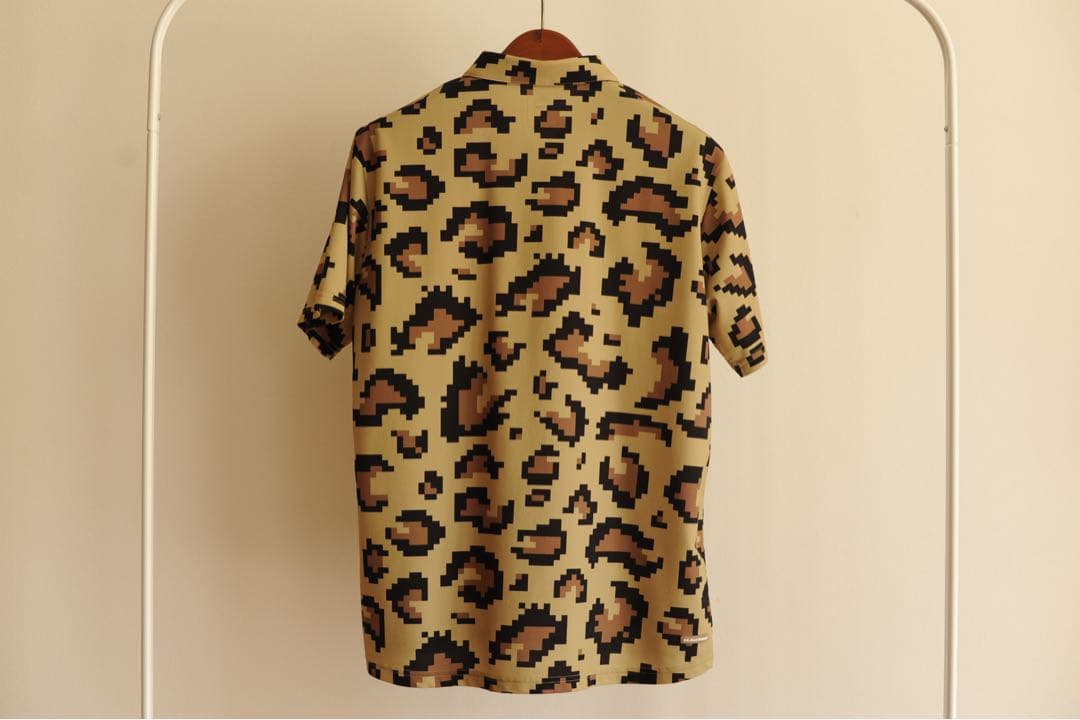 トップス 23SS FCRB WHOLE PATTERN POLO LEOPARD L