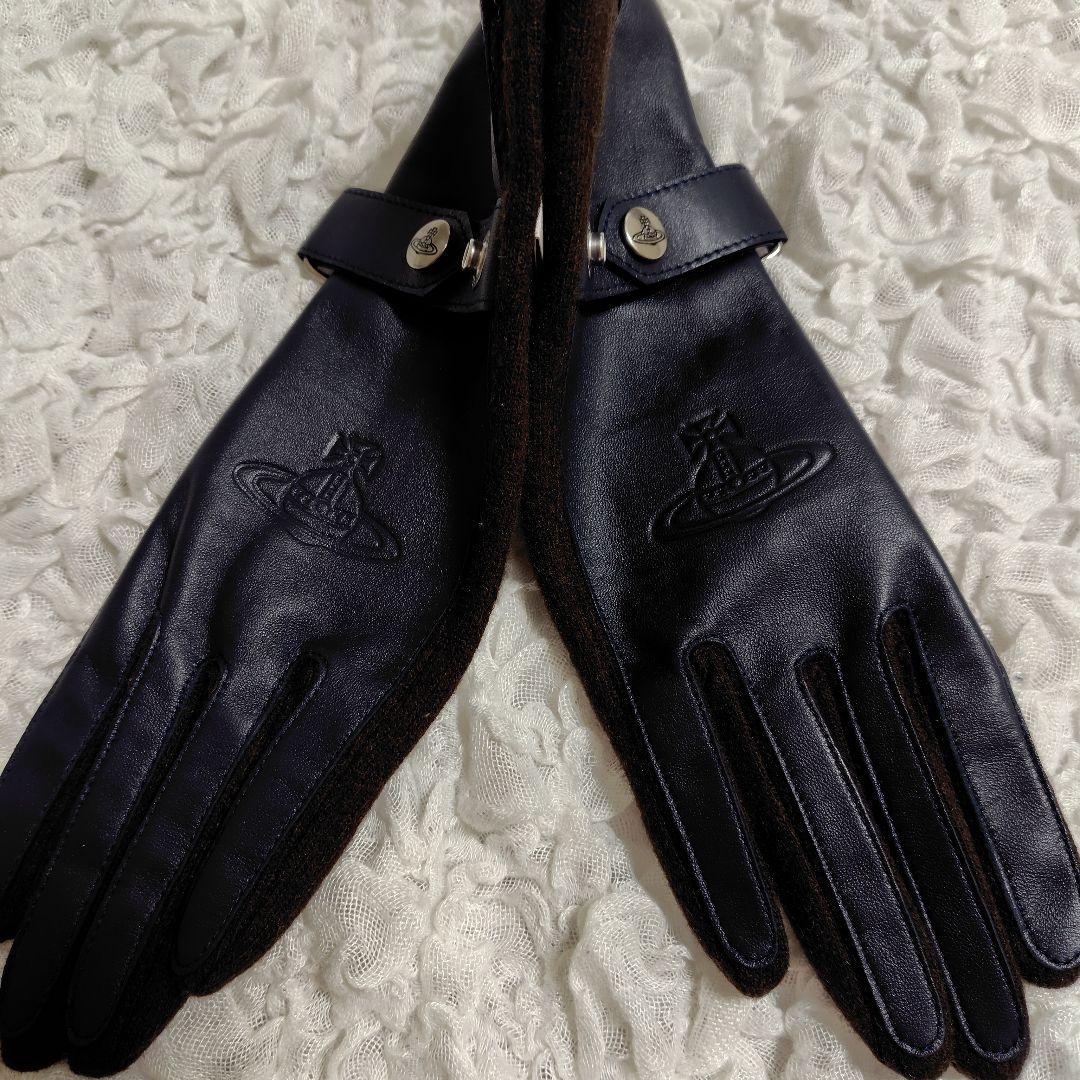 VivienneWestwoodレザーとウール混合手袋　新品未使用