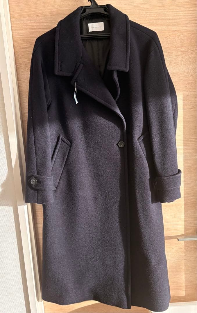 グリーンレーベルリラクシング　ソフトメルトンスタンドカラーコート　ウールコート