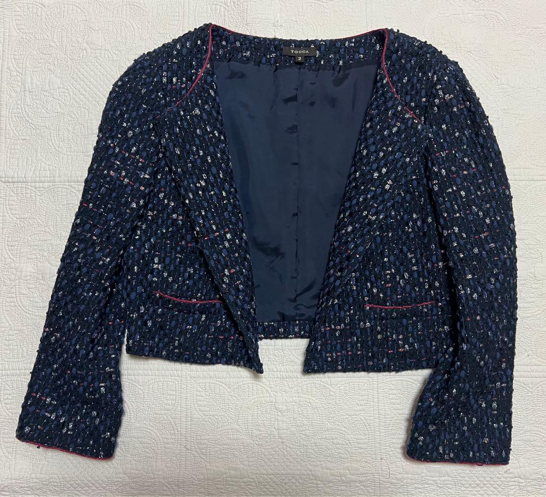 トッカ　0,2 ワンピース　ジャケット　スーツ　ツイード　セットアップ