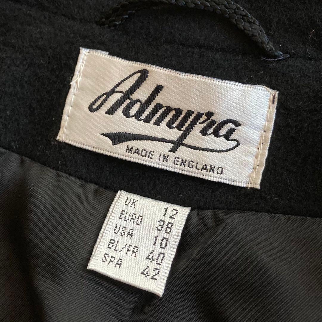 英国製 アドミア ロンドン カシミヤ100% メルトン ダブル ロング コート