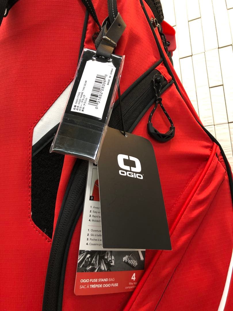 【callaway】Ogio ゴルフキャディバッグ 赤 新品タグ付き