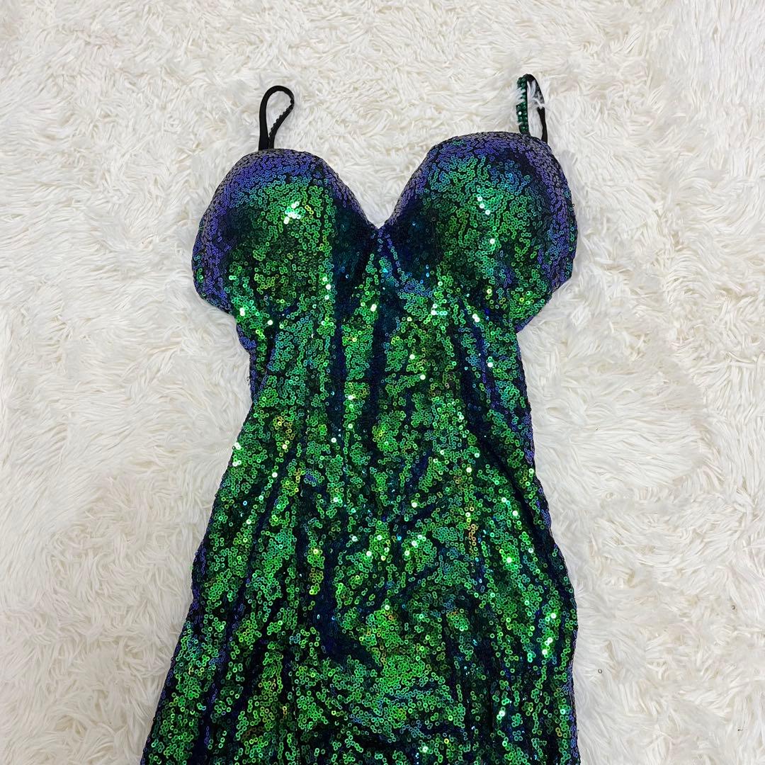 SARA イブニングドレス　ロング　スパンコール