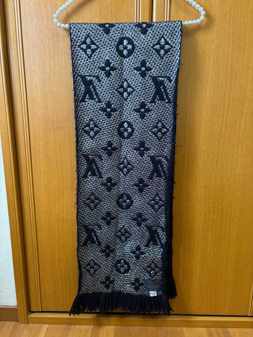 Louis Vuitton モノグラム マフラー ブラック