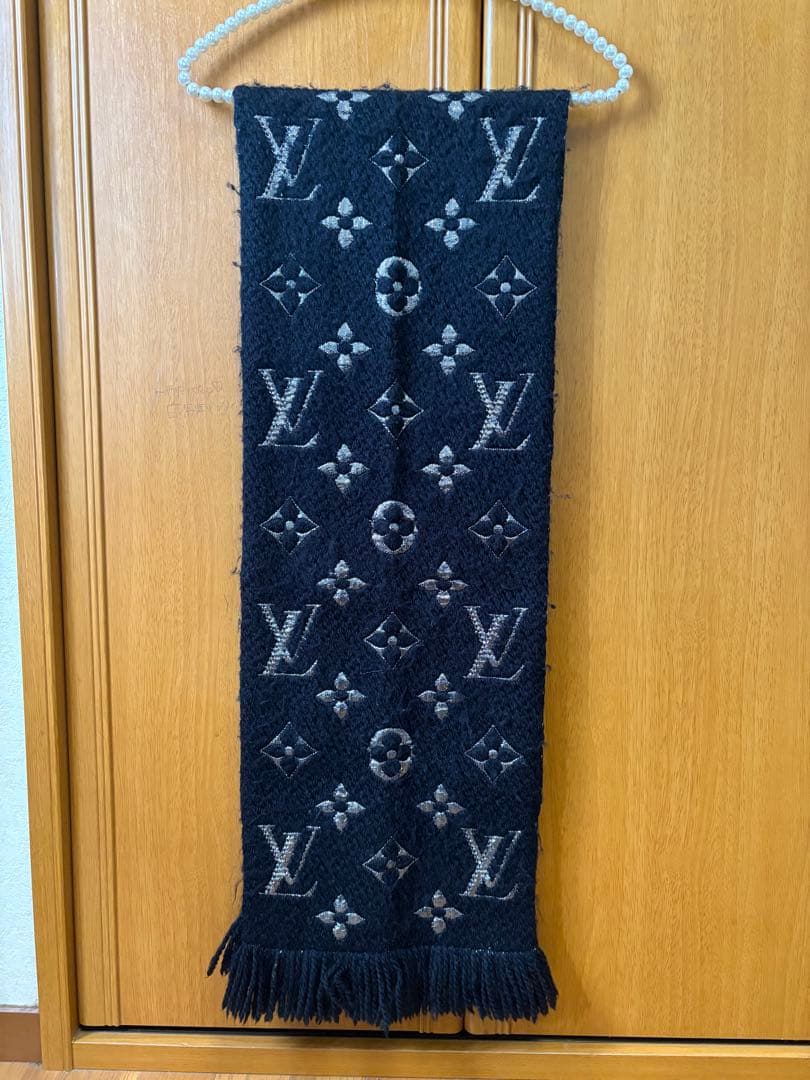 Louis Vuitton モノグラム マフラー ブラック