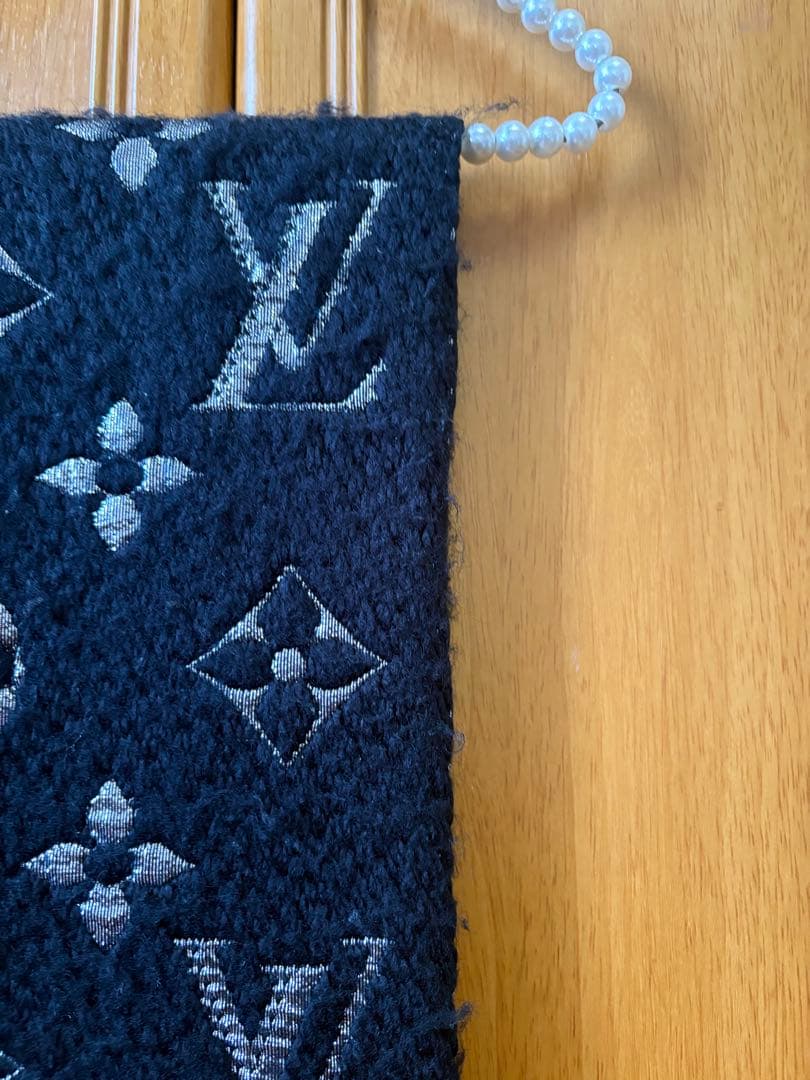 Louis Vuitton モノグラム マフラー ブラック