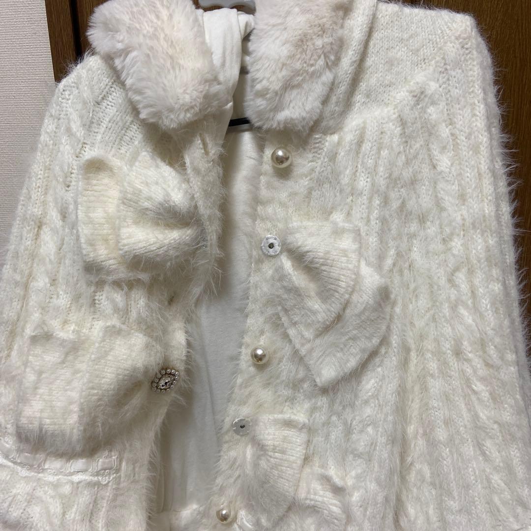 LIZLISA リズリサ アウター ポンチョ ホワイト 量産型 地雷