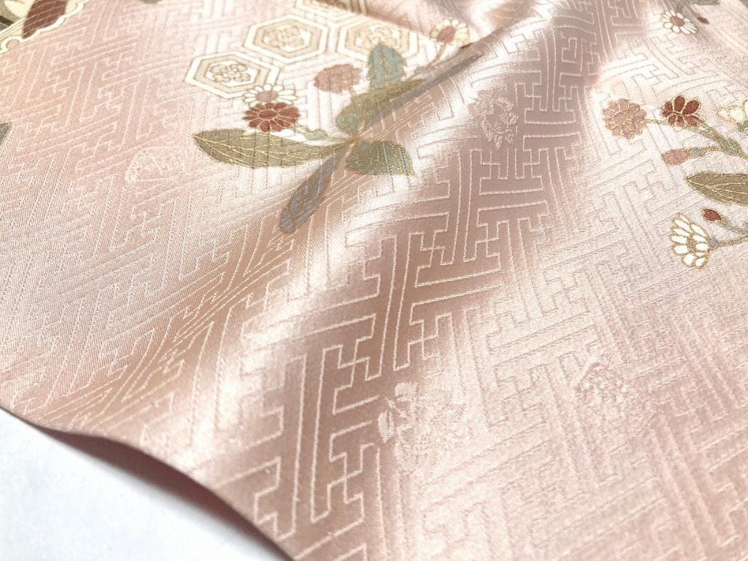 未使用 吾妻徳穂 吉澤の友禅 訪問着 袷 黄色 ピンク パステル 1405