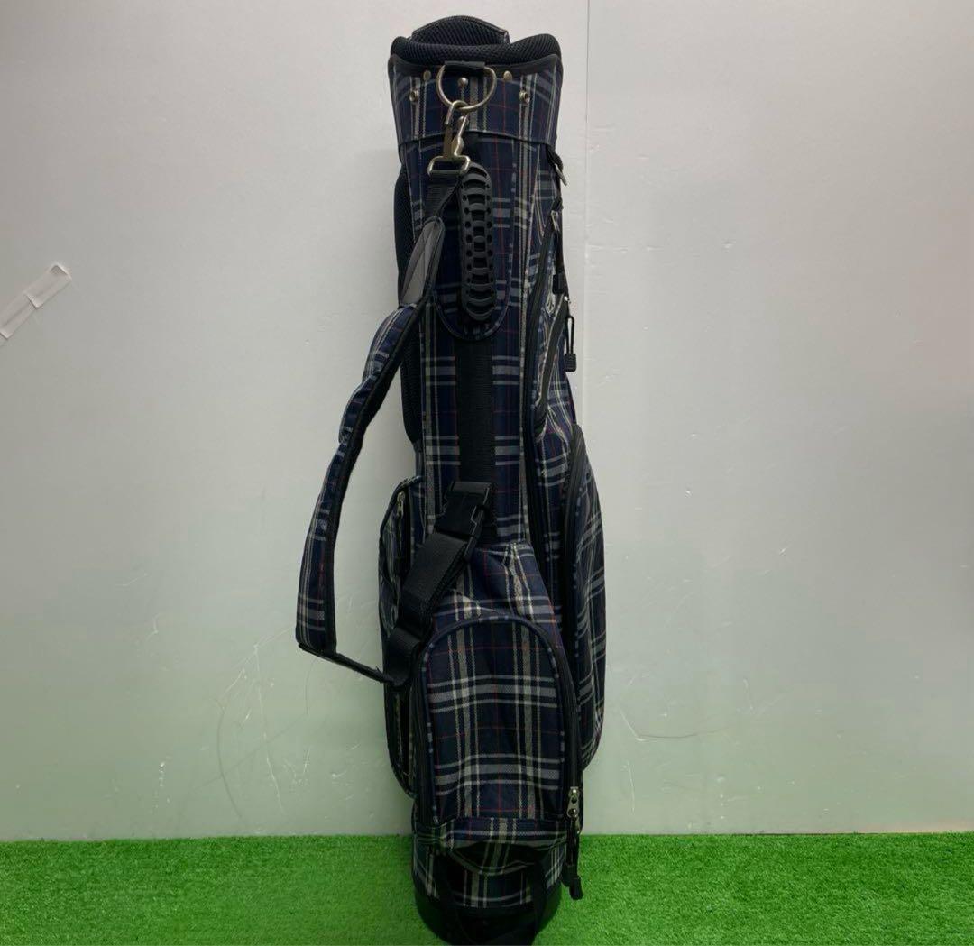 opst オプスト 8インチ ゴルフバッグ　チェック　ネイビー