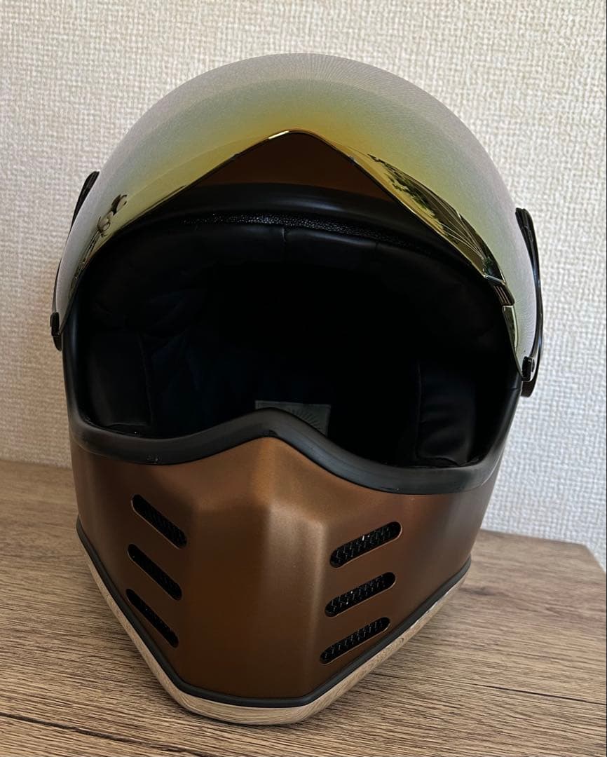 RIDEZ X マットブラウン バイク シールド付き ネオクラシック Mサイズ