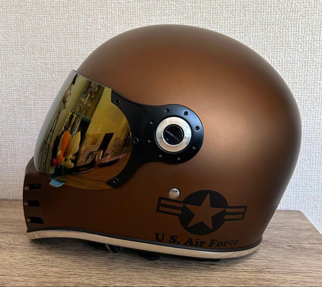 RIDEZ X マットブラウン バイク シールド付き ネオクラシック Mサイズ