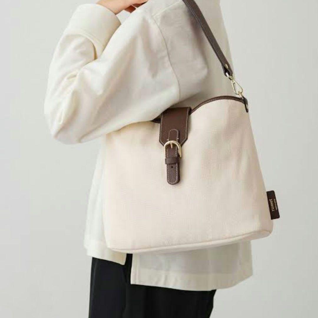 新品 タグ付き russet ドビーキャンバス2WAYショルダーバッグ 日本製