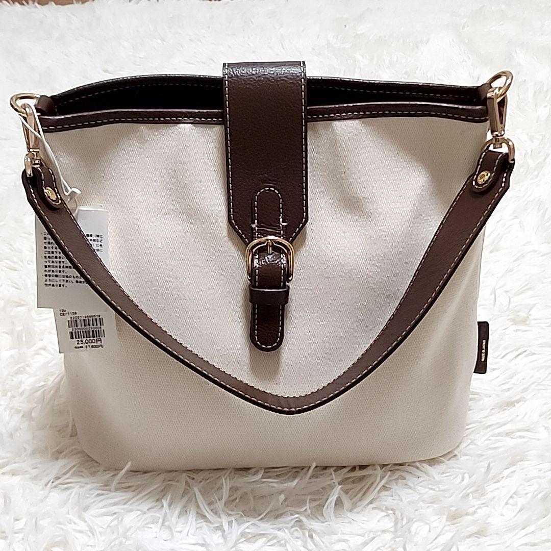 新品 タグ付き russet ドビーキャンバス2WAYショルダーバッグ 日本製