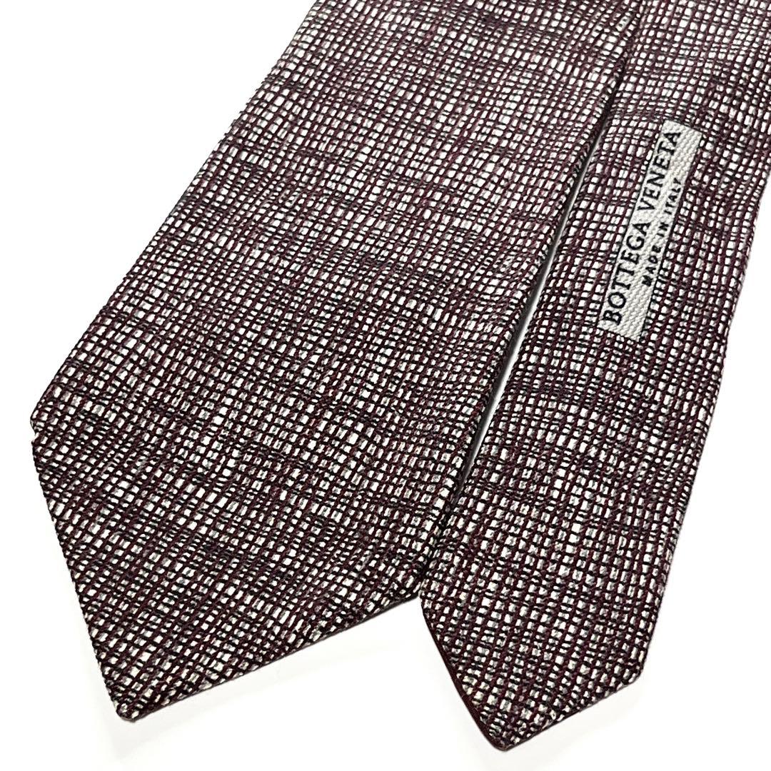 3395✨極美品✨ボッテガヴェネタ ネクタイ 総柄 格子柄
