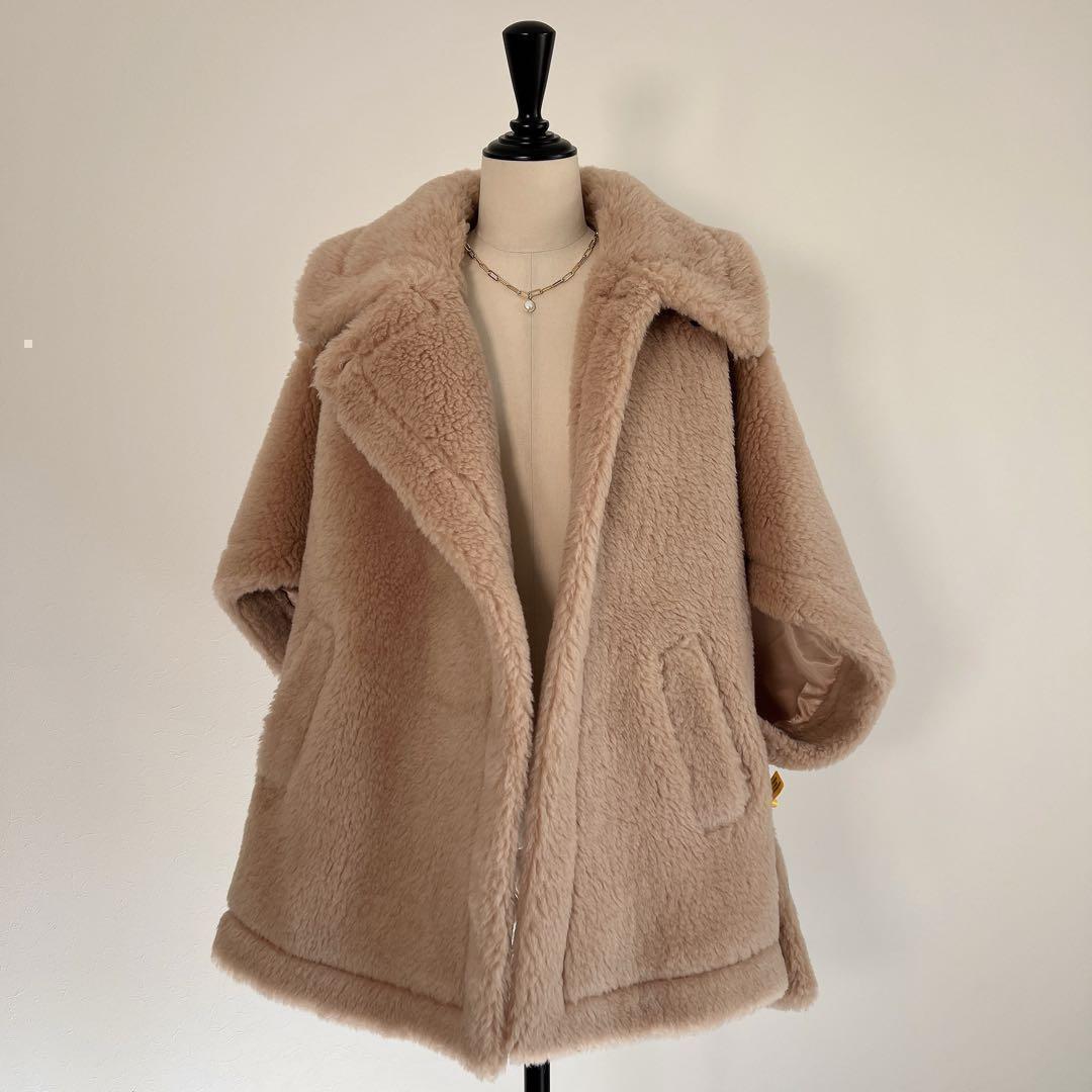 新品未使用 ベアポンチョ アルパカ素材 テディ ケープ MaxMaraお好きな方