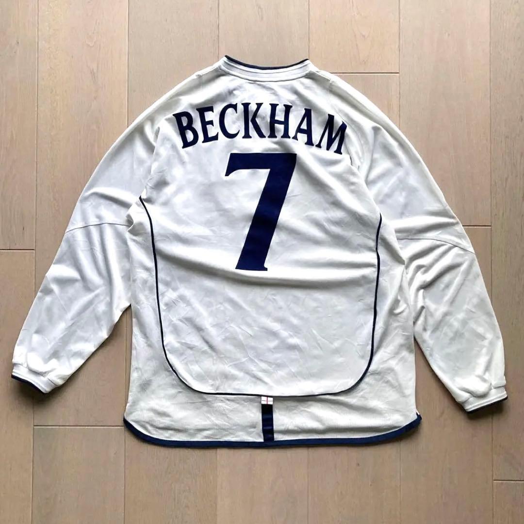 正規品 Umbro イングランド代表 2002 長袖 ベッカム 7