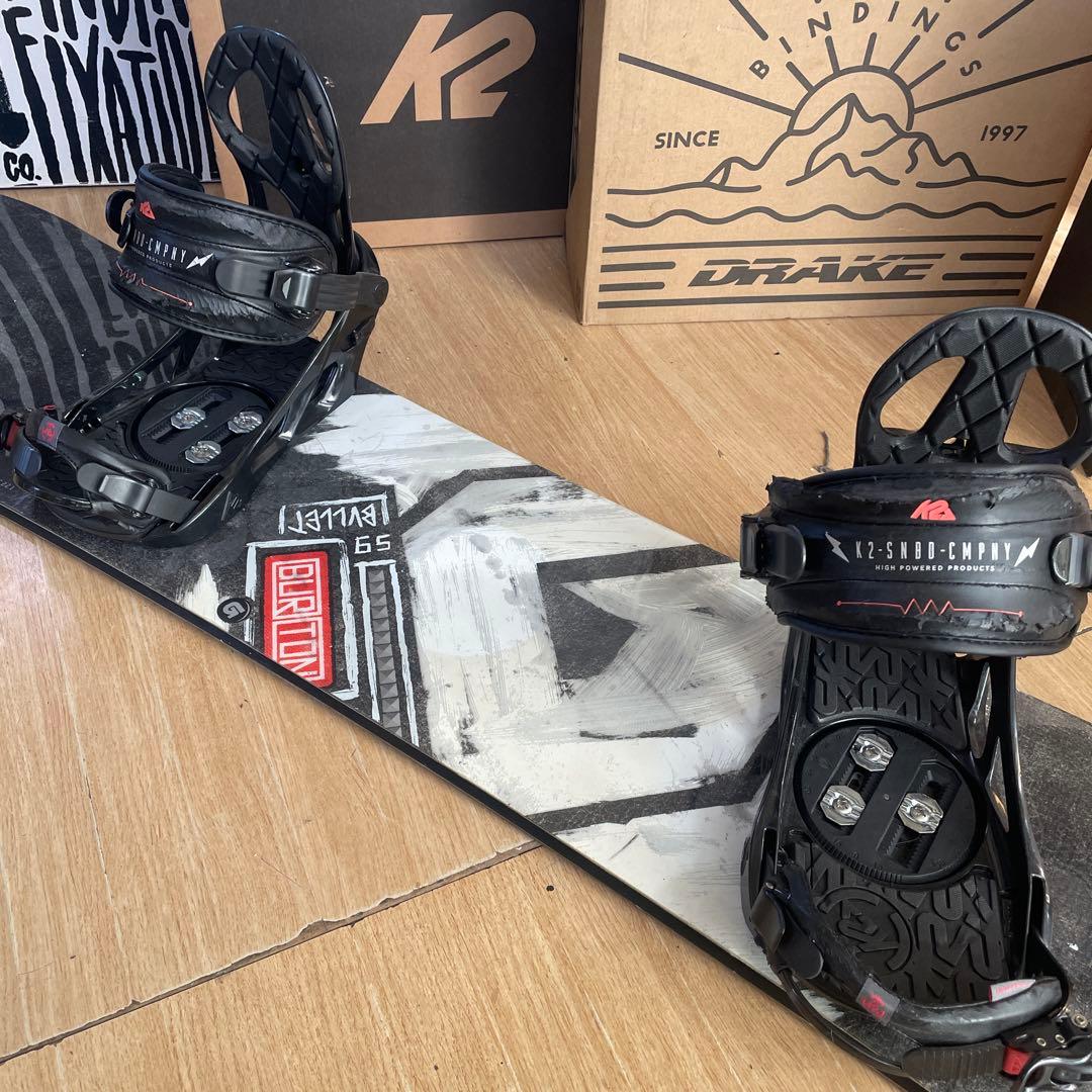 BURTON×K2　バートン　ワイドモデル　バインディング付スノーボードセット
