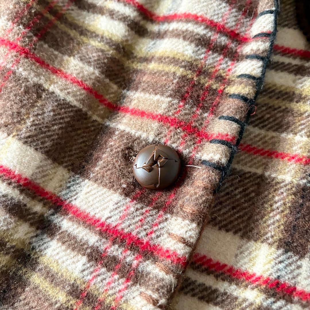 希少　ピンクハウス　ウール　ワッペン　フェアアイル柄　チェック柄　ジャケット