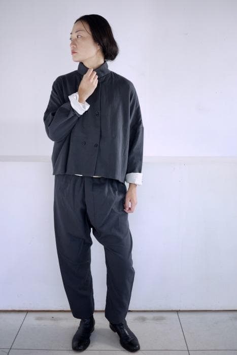 yaa!! パンツ　テルセイロ　terceiro　石田ゆり子　テーパード黒ウール