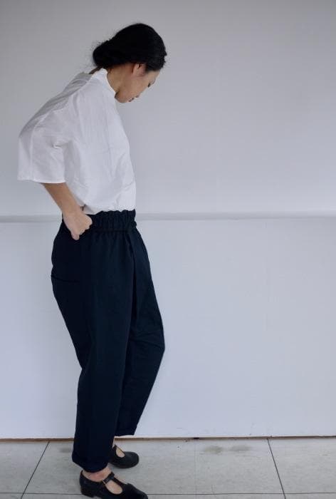 yaa!! パンツ　テルセイロ　terceiro　石田ゆり子　テーパード黒ウール