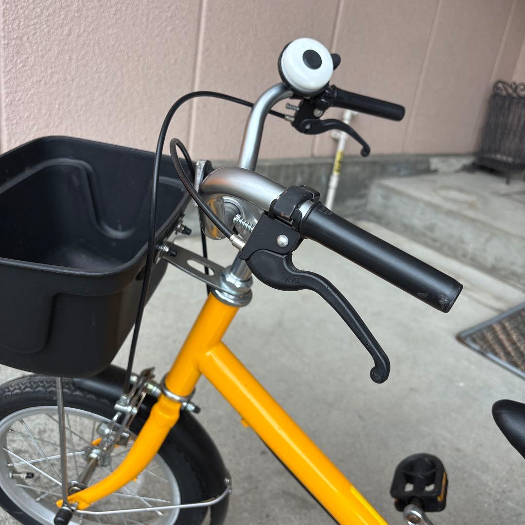 無印良品 子供用自転車 補助輪・押し棒付き 16インチ