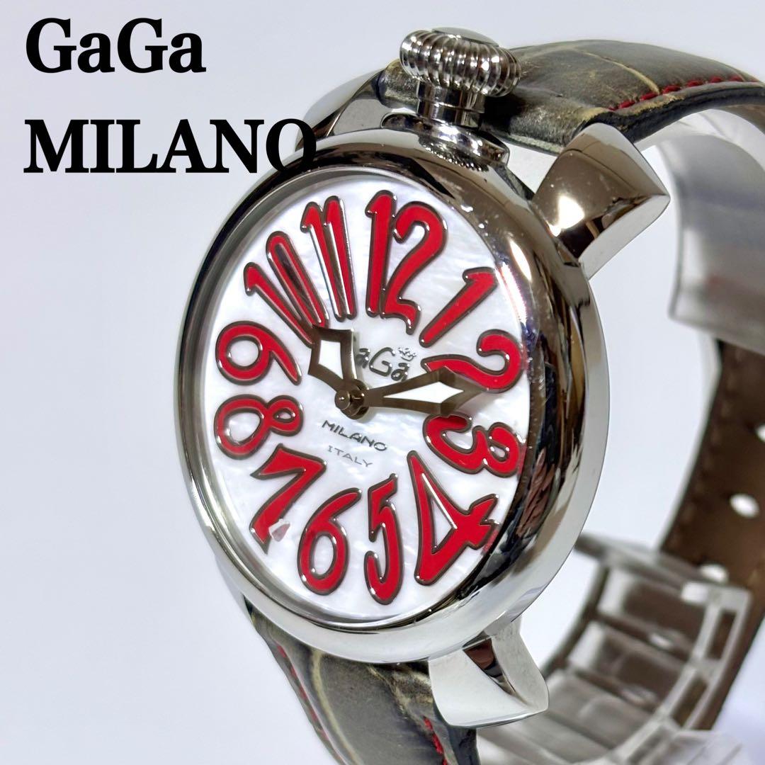 稼働 GaGa MILANO メンズ腕時計 マヌアーレ クォーツ.