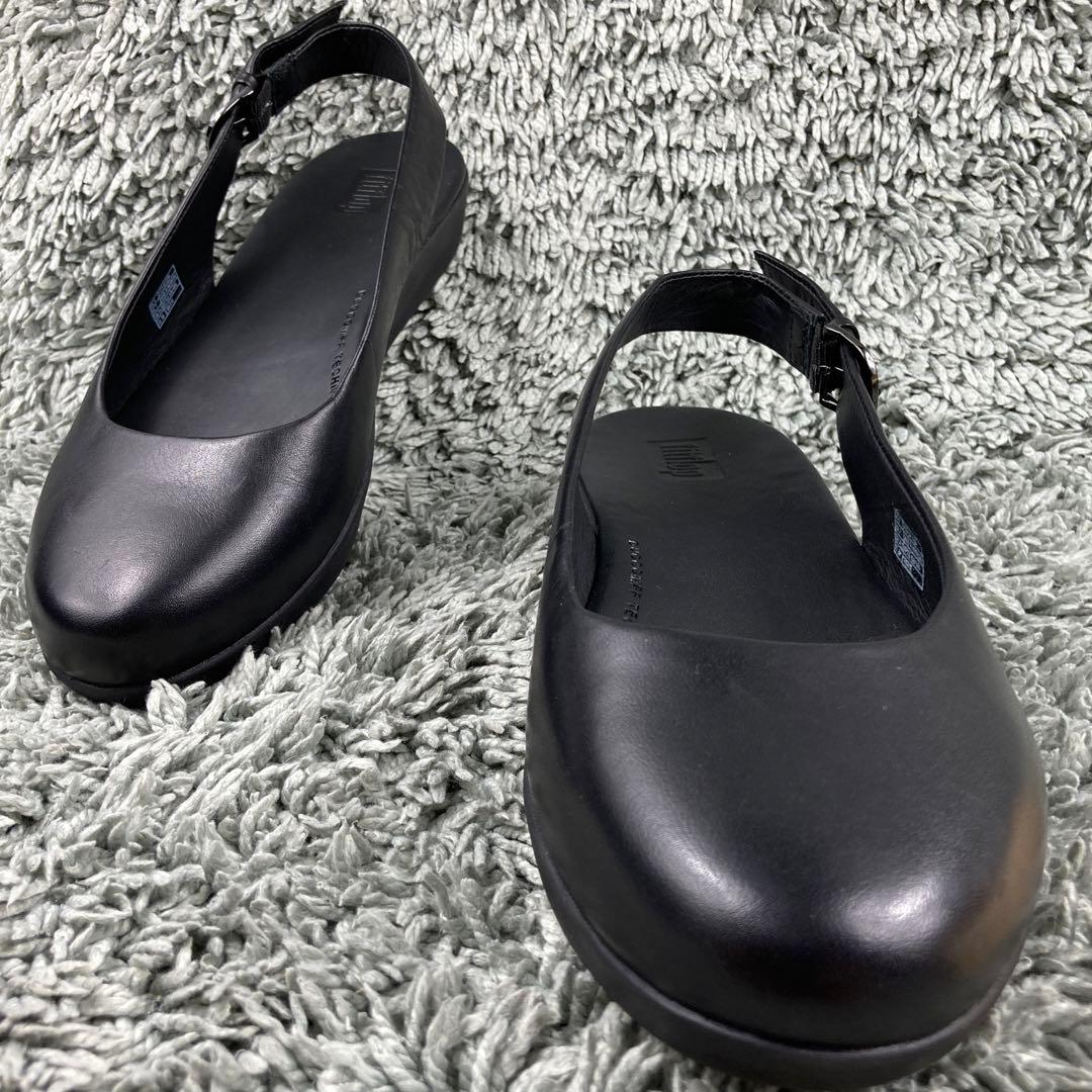 未使用級 fitflop レザー パンプス サンダル ミュール 24cm